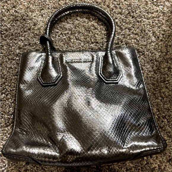 Micheal Kors Bag - Silver Mini Tote - Picture 1 of 5